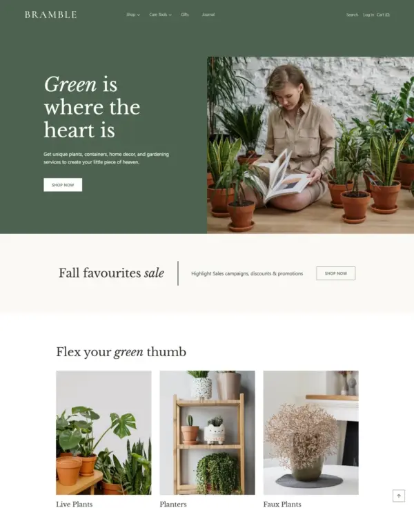 Abode Shopify theme – Bramble preset