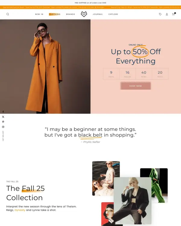 Be Yours Shopify theme – Sheen preset