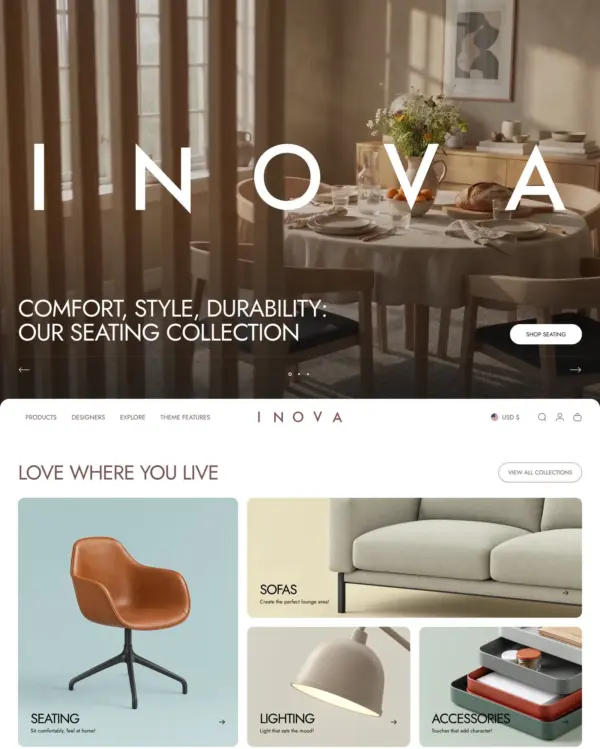 Concept Shopify theme – Inova preset
