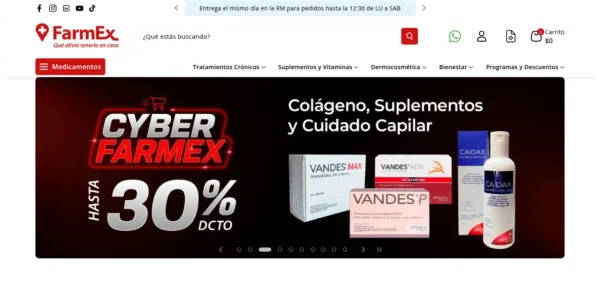 FarmEx, tu Farmacia Online 24/7 con despacho a domicilio