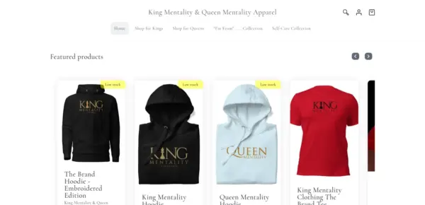 King Mentality & Queen Mentality Apparel