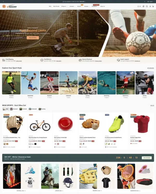 Maximize Shopify theme – Vigor preset