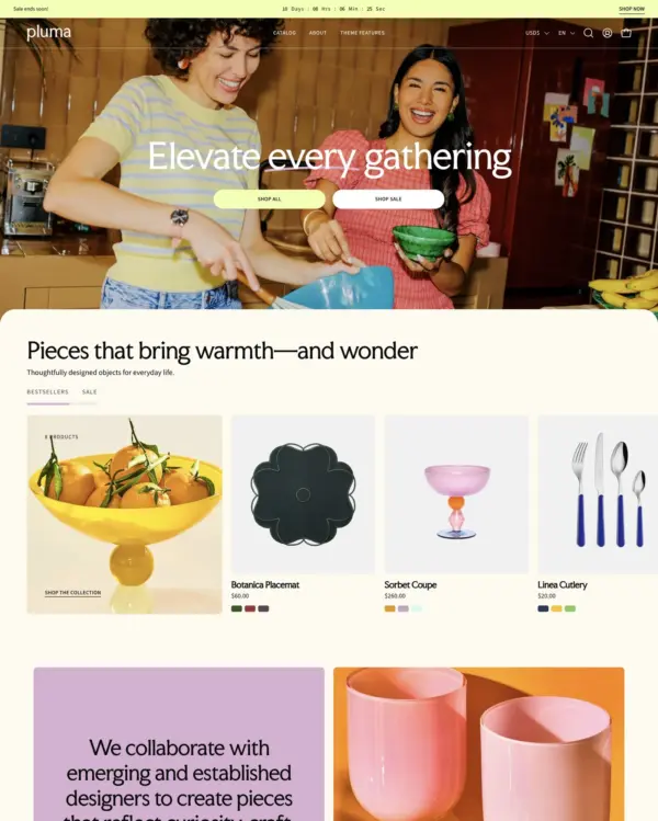 Palo Alto Shopify theme – Pluma preset