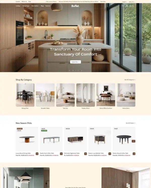 Piano Shopify theme – Buffet preset
