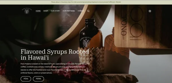 Pono Potions Hawaiian Syrups