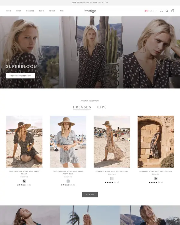 Prestige Shopify theme – Couture preset