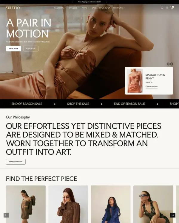 Stiletto Shopify theme – Stiletto preset