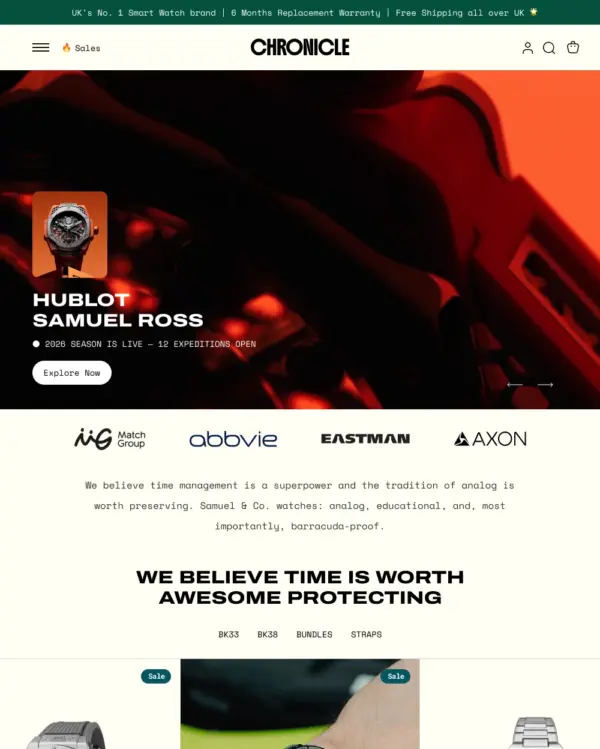 Tide Shopify theme – Chronicle preset