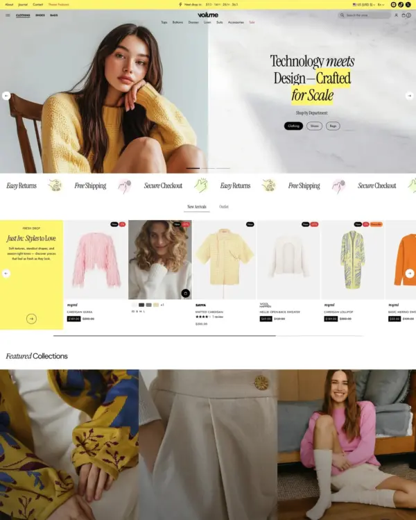 Volume Shopify theme – Velum preset