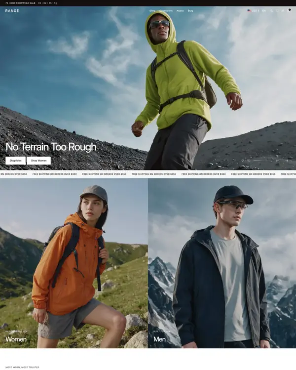 Attitude Shopify theme – Range preset