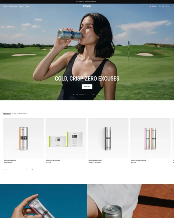 Attitude Shopify theme – Recovery preset