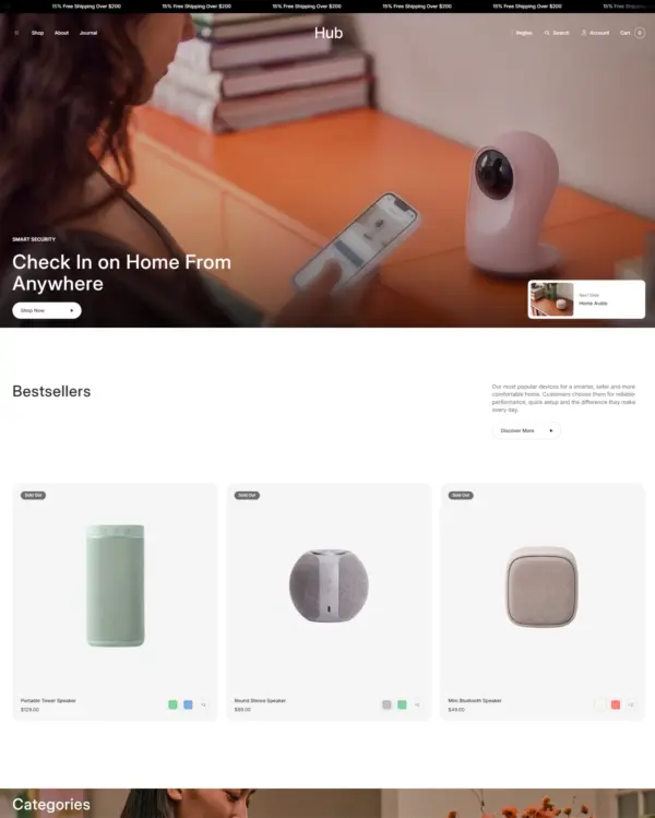 Azimuth Shopify theme – Hub preset