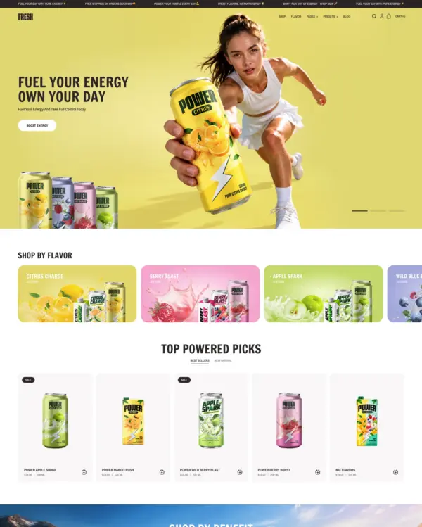 Voltix Shopify theme – Fresh preset