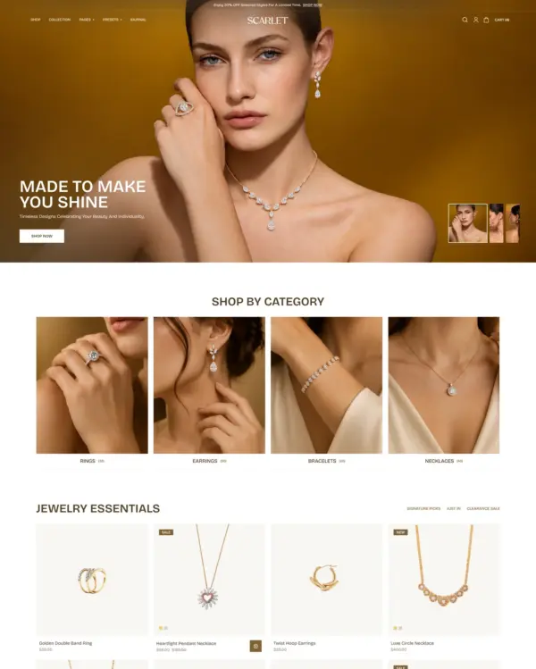 Voltix Shopify theme – Scarlet preset